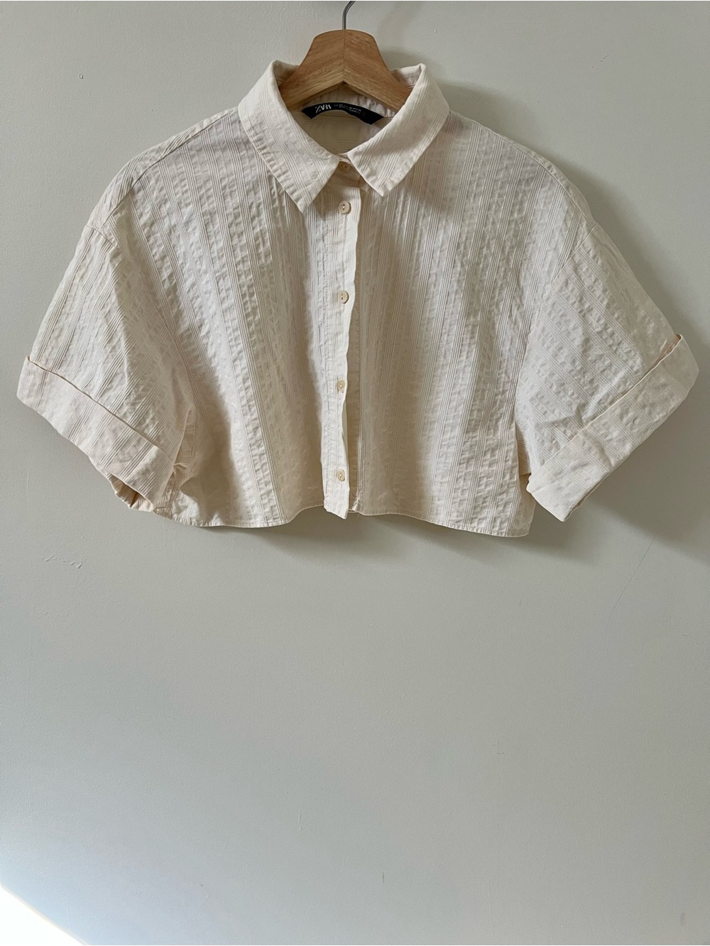 Zara Cropped Button-Up